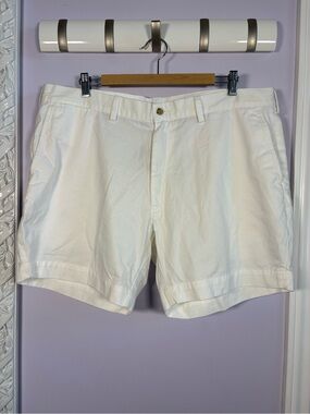 Polo by Ralph Lauren White Classic Fit Casual Soft Cotton Men's Chino Shorts 40